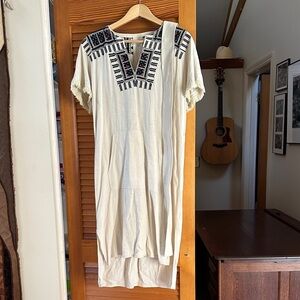 Embroidered Cream dress